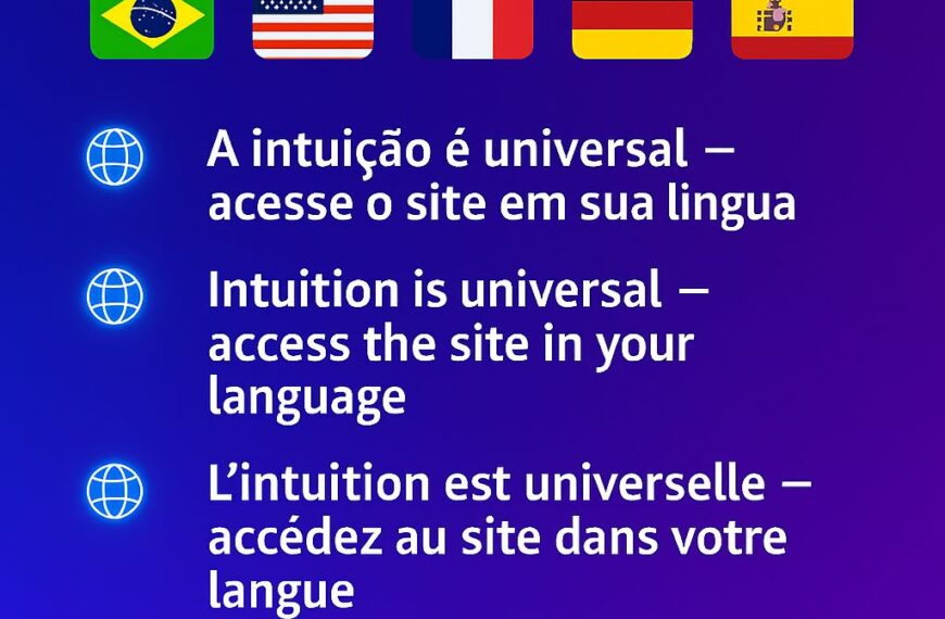 A intuição é universal — acesse o site na sua língua!