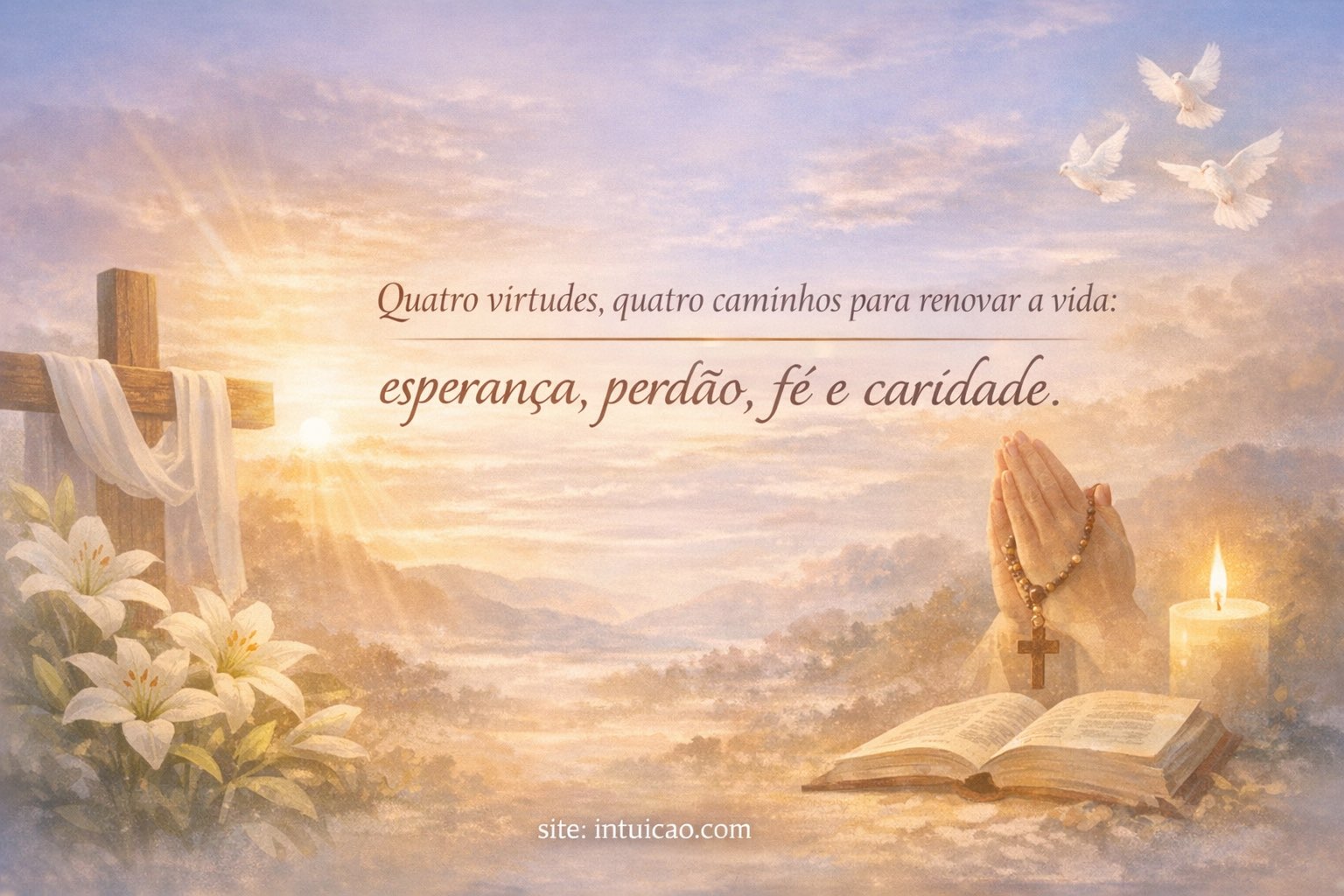 Esperança, perdão, fé e caridade